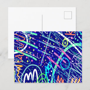 Carte Postale A travers le ciel nocturne