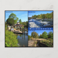 Carte postale à trois vues de Maidenhead