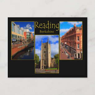 Carte postale à trois vues de Reading, Berkshire A