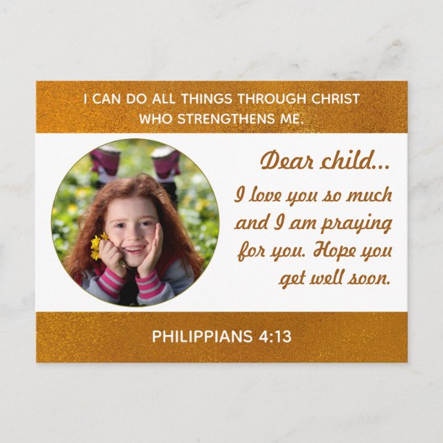 Carte postale à un enfant à l'hôpital (Devant)