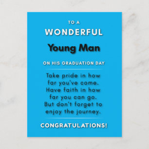 Carte Postale À Un Jeune Homme Merveilleux Le Jour De Ses Diplôm