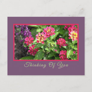 CARTE POSTALE "À VOS PENSÉES" FLORAL/LANTANA