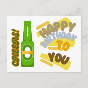 Carte Postale À votre santé et joyeux anniversaire