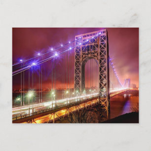 Carte Postale A windy and rainy evening view from Fort Lee