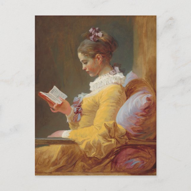 Carte Postale A Young Girl Reading, The Reader de J. Fragonard (Devant)