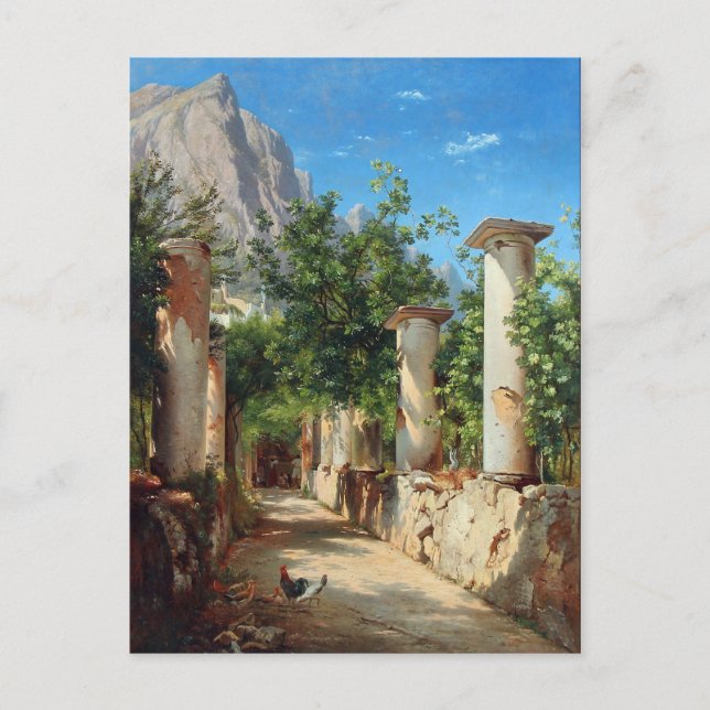 Carte Postale Aagaard Ancient Columns Italy Painting (Devant)