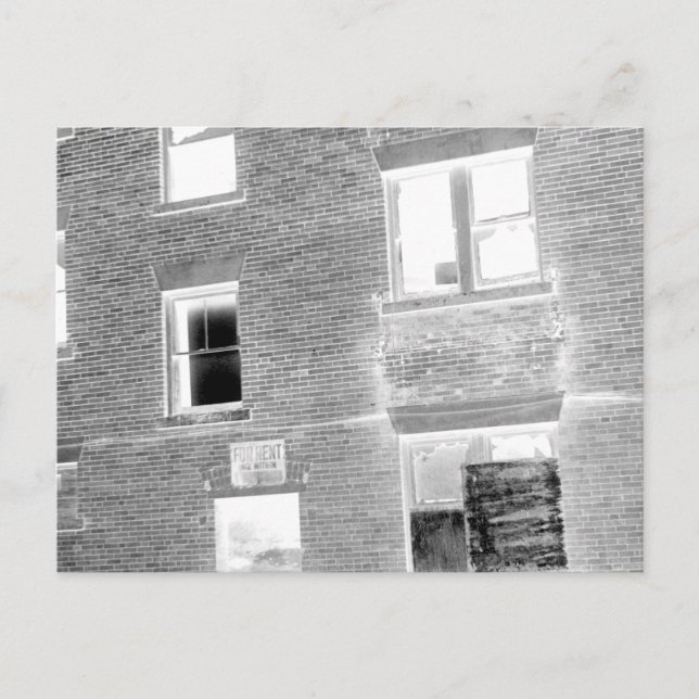 Carte Postale Abandoned Apartment For Rent - negative (Devant)