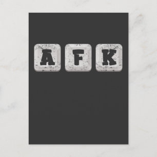 Carte Postale Abandonner AFK du jeu d'ordinateur Clavier Gamer