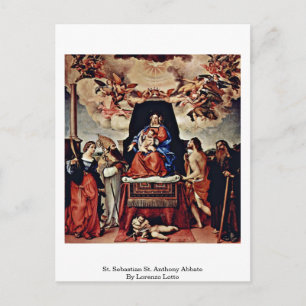 Carte Postale Abbat Saint-Sébastien Saint-Anthony Par Lorenzo Lo