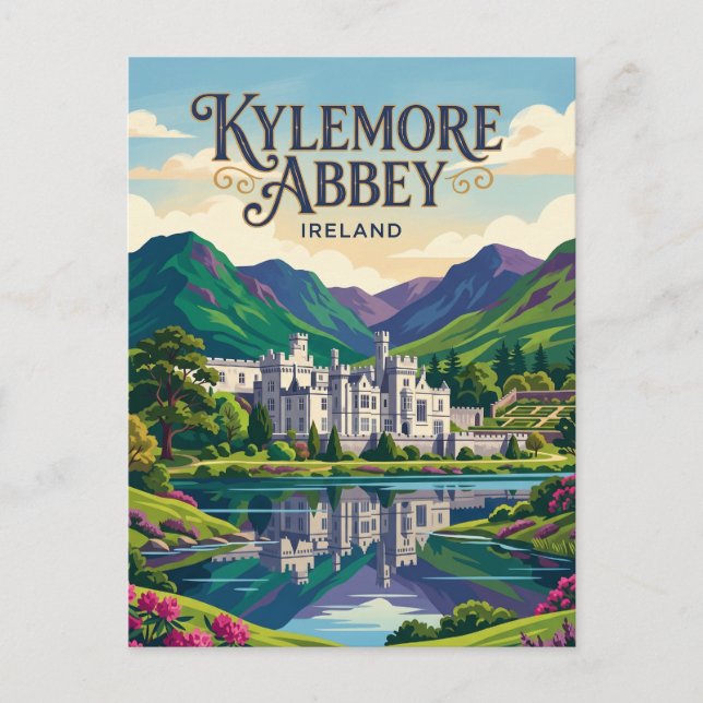 Carte Postale Abbaye de Kylemore Irlande (Devant)