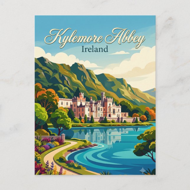 Carte Postale Abbaye de Kylemore Irlande (Devant)