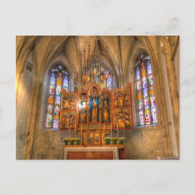 Carte Postale Abbaye de Nonnberg Verre tendu (Devant)