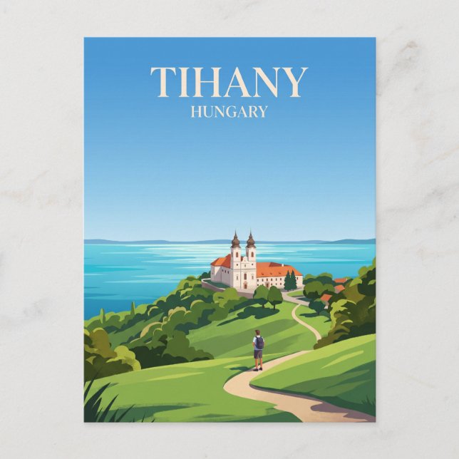Carte Postale Abbaye de Tihany Hongrie (Devant)