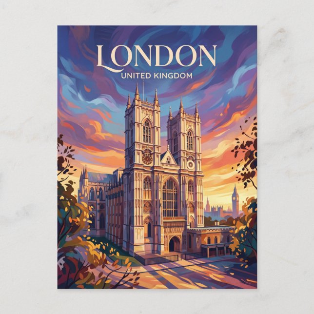 Carte Postale Abbaye de Westminster Royaume-Uni (Devant)