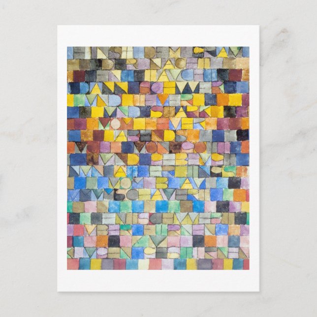 Carte Postale ABC (Alphabet), Paul Klee (Devant)