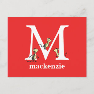 Carte Postale ABC du Dr Seuss : Lettre M - Blanc Ajouter Votre