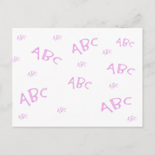 Carte Postale ABC rose