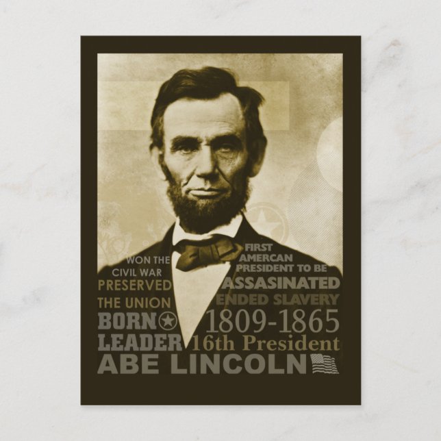 Carte Postale Abe Lincoln (Devant)