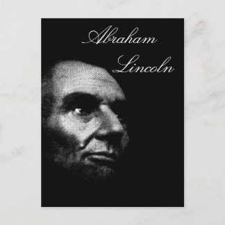 Carte Postale Abe Lincoln - Élégant Blanc sur Noir