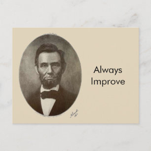 Carte Postale Abe Lincoln Président américain Vintage Portrait U