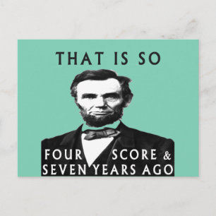 Carte Postale Abe Lincoln Qui A Tellement Quatre Score Et Sept A