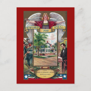 Carte Postale Abe Lincoln's Springfield Home Vintage