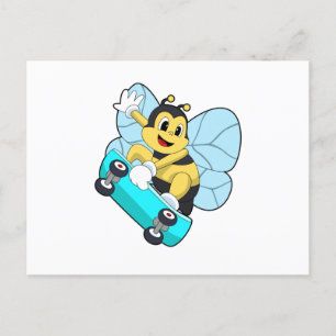 Carte Postale Abee comme patineur avec skateboard