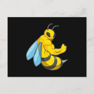 Carte Postale Abeille culturiste