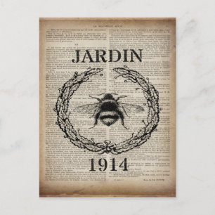 Carte Postale abeille française de cru de pays d'impression de