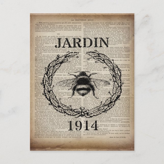 Carte Postale abeille française de cru de pays d'impression de (Devant)