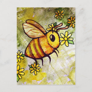 Carte Postale Abeille Mignonne