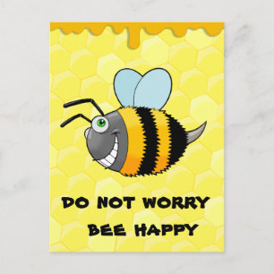 Carte Postale abeille positive