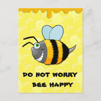 Carte Postale abeille positive