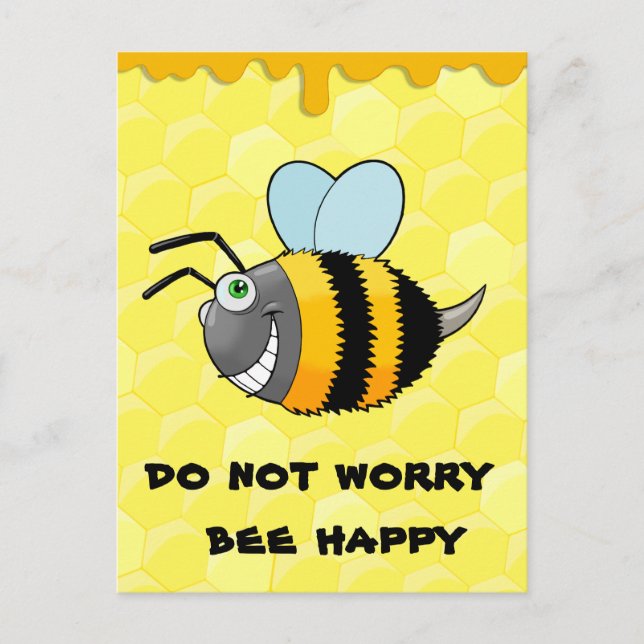 Carte Postale abeille positive (Devant)