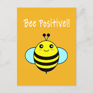 Carte Postale Abeille positive ! !