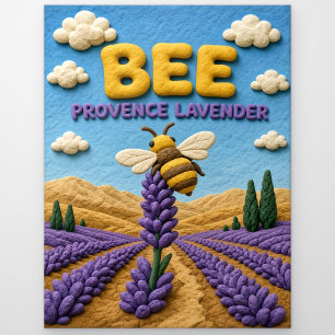 Carte Postale Abeille Provence Lavande Moderne KlayKoo