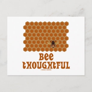 Carte Postale Abeille réfléchie (Abee Sur Arrière - plan Honeyco