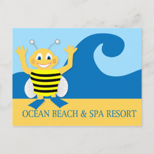 Carte Postale Abeille sur la plage
