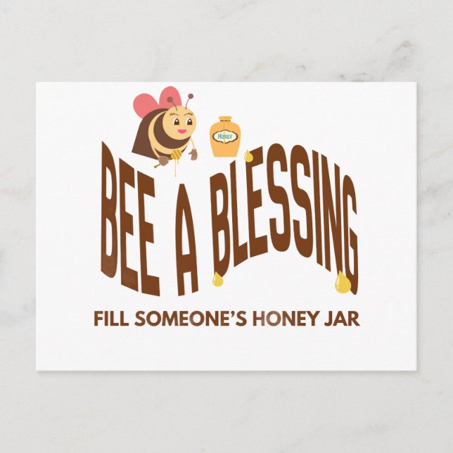 Carte Postale Abeille une bénédiction (Devant)