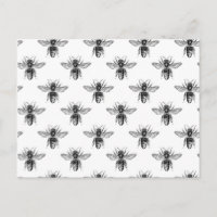 Abeilles de miel noir sur blanc