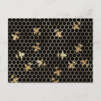 Abeilles royales d'or et peigne de miel