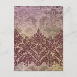 CARTE POSTALE ABERDEEN HEIRLOOM, LACE & DAMASK : ROSES VICTORIEN