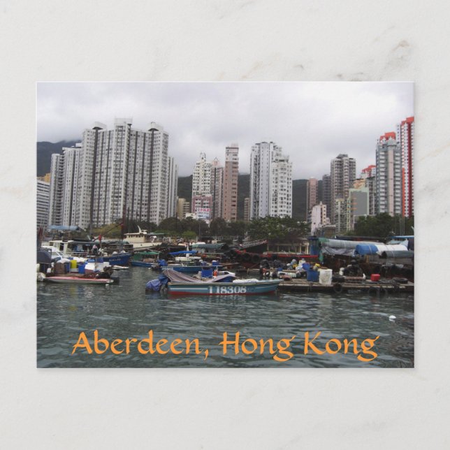 Carte Postale Aberdeen, Hong Kong (Devant)