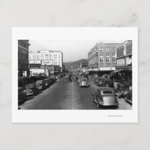 Carte Postale Aberdeen, WA - View of Wishkan Street Downtown