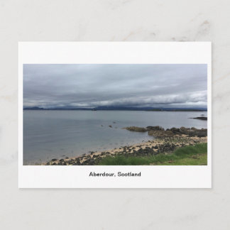 Carte Postale Aberdour, Écosse - Plage nuageuse