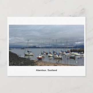 Carte Postale Aberdour Harbour - Bateaux par jour nuageux