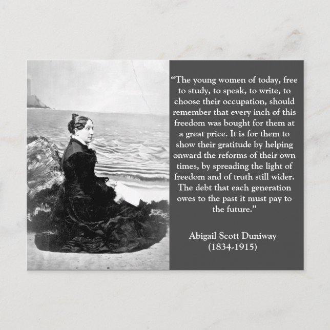 Carte Postale Abigail Scott Duniway Suffrage Oregon Leader (Devant)