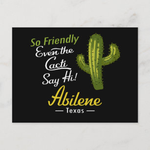 Carte Postale Abilene Cactus Funny Retro