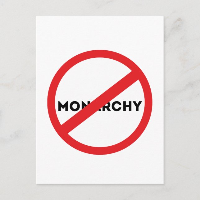 Carte Postale Abolir la monarchie (Devant)