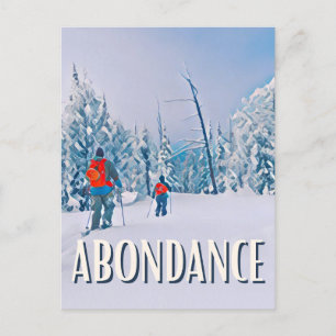 Carte Postale Abondance Station de ski